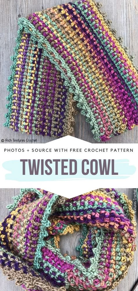 Infinity Scarfs, Crochet Cowl Free Pattern, One Skein Crochet, Crochet Cowls, Cowl Crochet, Crochet Scarfs, شال كروشيه, Crochet Cowl Pattern, Crochet Shawl Pattern Free