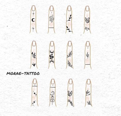 Moth Stick N Poke, Easy Thigh Tattoos For Beginners, Unique Finger Tattoos For Women, Cute Finger Tattoos For Women, Mini Finger Tattoos, Tattoo Main, Cute Finger Tattoos, Tato Henna, Hand And Finger Tattoos