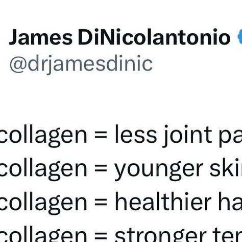 Dr. James DiNicolantonio on Instagram: "If you want to see the multi-collagen powder and type 2 collagen capsules I take check out the Fullscript link in my bio 👉 @drjamesdinic. Once you create an account scroll through the general health protocol." Dr James Dinicolantonio, James Dinicolantonio, Collagen Benefits, Collagen Powder, Body Hacks, Benefits, Skin Care, Skin, Health