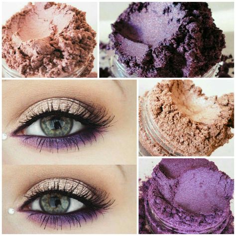 Pink Purple Eyeshadow, Make Up Designs, Brush Guide, Natural Eyeliner, Makeup Steps, Artist Tips, Eyeshadow Set, Natural Eyeshadow, Mineral Eyeshadow