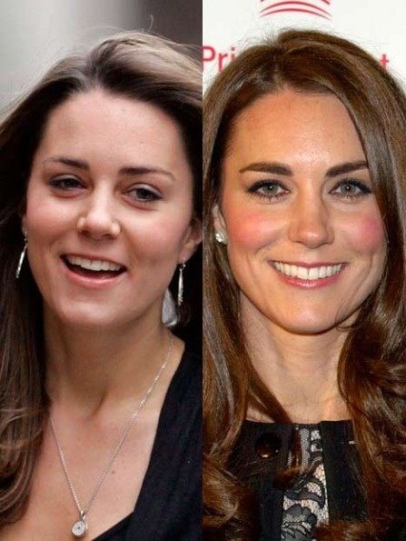 Kate is younger on the left and not quite as polished as she is today, but she is still just as fresh and lovely. Ducesa Kate, Cambridge Diet, Kroonprinses Mary, Princesse Kate Middleton, Looks Kate Middleton, Princesa Real, Kate And Pippa, Principe William, Kate Middleton Outfits