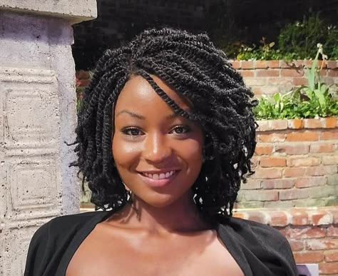 Short Bob Braided Hairstyles, Cute Two Strand Twist Styles, Gina Hairstyles, Afrokinkytwist Styles, Tapered Crochet Hairstyles, Spring Twist Styles, Bob Twists, Afro Twist Braid Hairstyles, Afro Twist Hairstyles