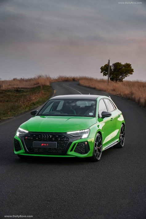 2022 Audi RS 3 Sportback South African Version - Stunning HD Photos, Videos, Specs, Features & Price - DailyRevs Rs3 Hatchback, Green Audi R8, Audi Rs 3 Sportback, Audi Rs 5 Sportback, Rs3 Audi, Audi Rs7 Green, Green Audi, Audi Rs3 Sportback, A3 Hatchback