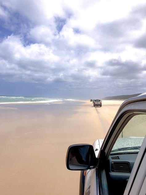 4wd Aesthetic Australia, Road Trip Australia Aesthetic, Aussie Road Trip, Fraser Island Aesthetic, 4wd Aesthetic, 4x4 Aesthetic, 4wd Beach, Australia Travel Aesthetic, Australian Aesthetic