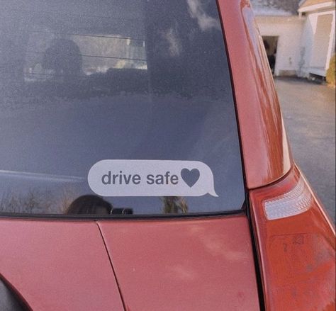 Drive Safe Car Sticker, Drive Safe Sticker, Cute Car Stickers Aesthetic, Cute Car Bumper Stickers, Aesthetic Car Decals, Car Bumper Stickers Aesthetic, Aesthetic Bumper Stickers, Auto Stickers Ideas, Cute Car Accessories Aesthetic