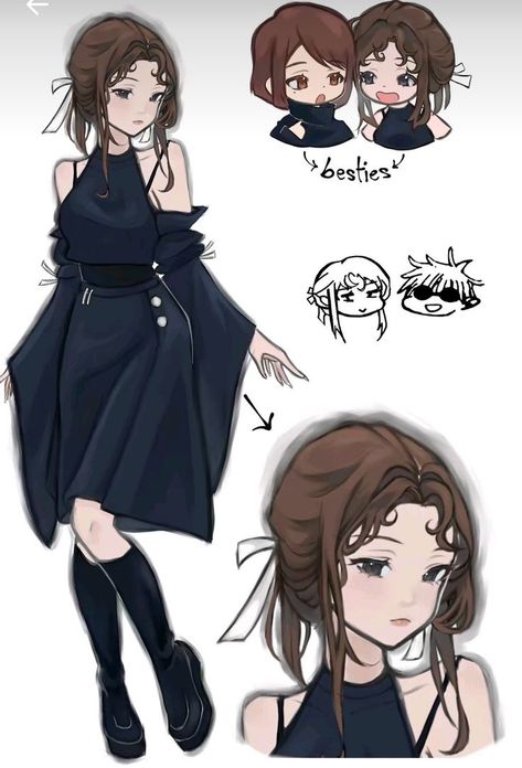 Jjk Female Uniform, Mhm Oc, Jjk Oc Outfit, Jujutsu Kaisen Outfit Ideas, Jjk Oc Uniform Ideas Female, Jjk Outfit Ideas, Jujutsu Kaisen Outfits, Hero Outfits Design Female, Jjk Outfit