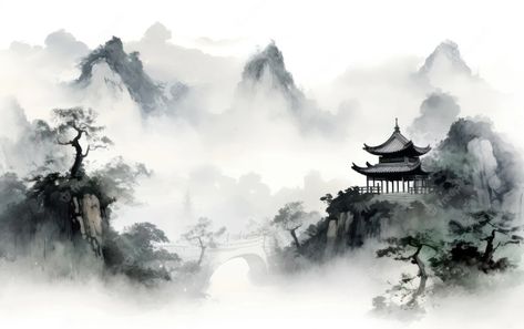 Ancient Chinese Characters, Chinese Mountains, Chinese Picture, Chinese Background, Chinese Wallpaper, Chinese Artwork, Wallpapers Ipad, Ancient Temple, Butterfly Art Painting