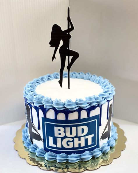 Budlight Cakes For Men, Budlight Beer Cake, Bud Light Birthday, Bud Light Cake, Publix Cake, Publix Cakes, Dance Cake, Light Cake, Cupcakes For Men