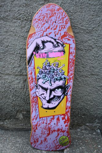 90s Skateboard Design, Groovy Paintings, Skate Graphics, Skateboard Collection, Sk8 Board, Skateboard Graphics, Y2k Inspo, Bones Brigade, Old School Skateboards