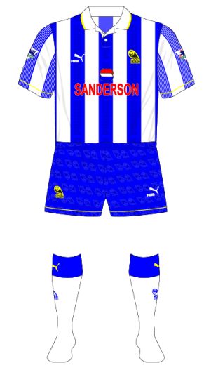 Sheffield Wednesday home kit for 1993-94. Sheffield Wednesday Fc, Sheffield Wednesday, Sheffield, Owls, Boxing, Chef, England, Football, Quick Saves