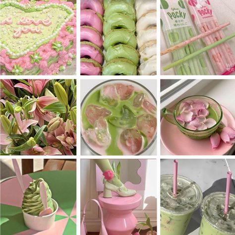 Green Moodboard, Green Core, Cosmo And Wanda, Green Things, Pretty Images, Pink Vibes, April 3, Mood Board Design, Aesthetic Collage