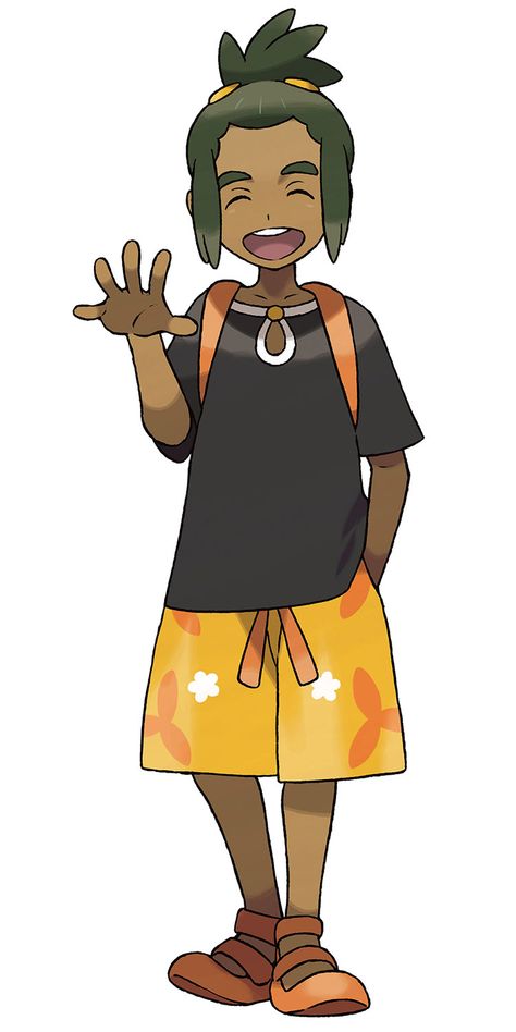 Hau Hau Pokemon, Sun Pokemon, Pokemon Moon And Sun, Pokemon Wiki, Pokemon Moon, Oc Pokemon, Pokemon People, Dark Skin Boys, Pokemon Oc