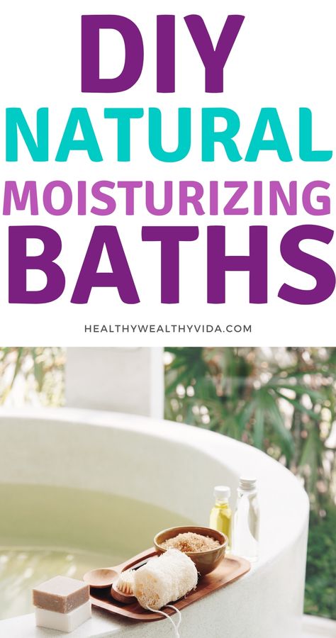 Bath time is a perfect opportunity to relax and unwind. But, it can be difficult when you're dry as the Sahara desert. Here are some natural moisturizers that will leave your skin feeling soft and supple! Moisturizing Bath Soak Dry Skin, Dry Skin Bath Soak, Moisturizing Bath Soak Diy, Skin Softening Bath Diy, Bath Recipes Diy, Diy Bath Soak, Bath Soak Recipe, Bath Additives, Natural Skin Moisturizer