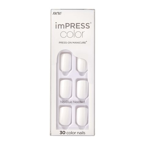 Free 2-day shipping on qualified orders over $35. Buy KISS imPRESS Color Press-on Manicure - Frosting, Short at Walmart.com Kiss Products, Gel Nail Kit, Manicure Kit, Manicure At Home, Sally Hansen, Nail Kit, False Nails, Natural Nails, Fake Nails