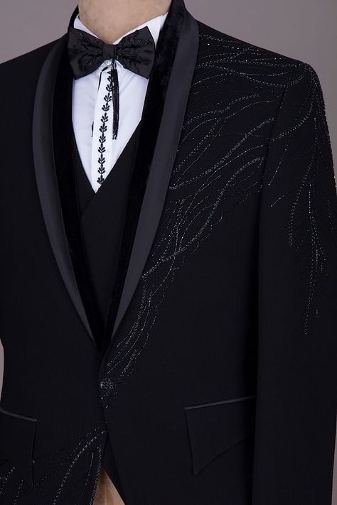 Black Lace Tuxedo Men, Lace Tuxedo Men, Designer Groom Suits, Black Embroidery Suit Men, Embroidery Suits Design Men Black, Sparkly Suit Men, Cocktail Suits For Men, Tuxedo For Men Wedding Groom Style, Glitter Suit Men