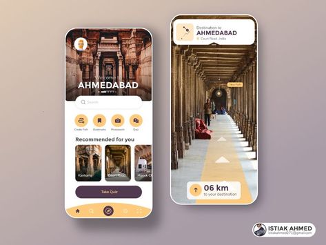 Let me know what you think 💡 Dont’t forget to appreciate ♥️ and follow me ✌🏼 mail: istiakahmed271@gmail.com Skype : istiak5664 whatsapp : +8801676747065 Travel App Design, Travel Guide App, Compass App, Ar App, Design Exploration, Ui Ux App, Travel Apps, App Home, Mobile Ui Design