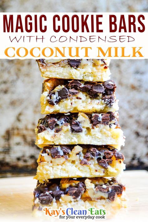 Coconut Sweetened Condensed Milk, Condensed Milk Recipes Desserts, Coconut Milk Dessert, Milk Recipes Dessert, Vegan Condensed Milk, Sweetened Condensed Milk Recipes, Condensed Coconut Milk, Magic Cookie Bars, Milk Dessert