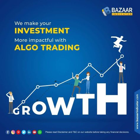 We make your investment more impactful, Growth with Algo Trading! #BazaarIndiacator #algotrading #surat Investment Creative Ads, Finance Ads, Online Bookkeeping, Stock Design, Mutual Fund, Capital Market, Marketing Software, Share Market, Creative Ads