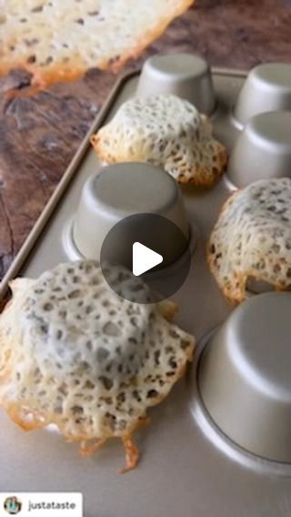 A Taste of the Kawarthas on Instagram: "CHEESY CAESAR SALAD CUPS! 🧀 

How do you improve upon the iconic Caesar salad? Swap the serving bowl for a crispy cheese cup made with cheese

This easy, cheesy upgrade stars Sharp White Cheddar that’s finely shredded, piled into mounds, and baked at 350°F until melted and golden brown around the edges. All that’s left to do is drape the melted cheese onto an inverted muffin pan and let it crisp up. 

This easy but impressive hack allows you to create the ultimate edible serving vessel for salads, dips, charcuterie and more. 

Cr @justataste 

#caesar #caesarsalad #cheeselove #cheddarcheese #appetizerideas #easyappetizers #appetizer #appetizers #cheese #recipe #snackhack #hack #cookingtipsandtricks #cookinghacks" Caesar Salad Cups, Salad Cups, Appetizers Cheese, Snack Hacks, Crispy Cheese, Easy Cheesy, White Cheddar, Caesar Salad, Melted Cheese