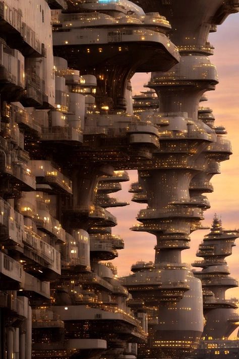 Futuristic City Names, Architecture Futuristic, Fictional City, Street Installation, Science Fiction Artwork, Future Buildings, Sci Fi City, Location Inspiration, Architecture Building Design