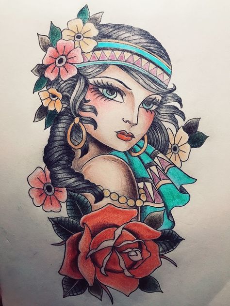 Traditional Tattoo Girls, Traditional Tattoo Designs, Traditional Tattoo Sleeve, Old School Tattoo Designs, Cowgirl Art, Pin Up Tattoos, Traditional Tattoo Art, Tattoo Girl, Airbrush Art