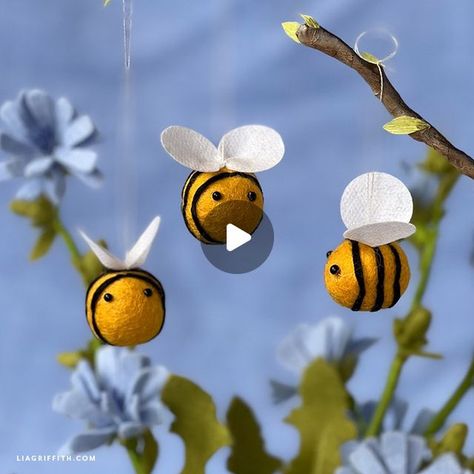 Lia Griffith | handcraft your life on Instagram: "Something to buzz about! 🐝 Make these cute felt ball bees to add a spark of life to your day. https://liagriffith.com/felt-ball-bumble-bees/" Strawberry Mobile, Bumble Bee Craft, Bible Teaching, Bumble Bees, Bee Crafts, Felt Ball, Felt Diy, Bumble Bee, Teaching Kids