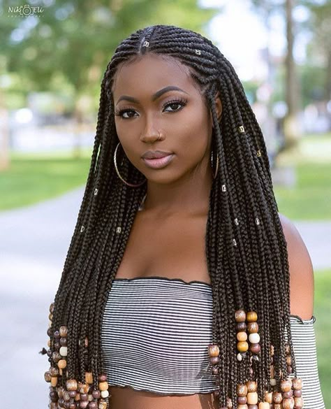 Beautiful Dark Skin Girl, Long Hair, Box Braids, African Style (@bignaturalhair) on Instagram: “@nikeliphotography Latest Braided Hairstyles, Corn Rows, Pro Hair, Summer Braids, Natural Inspiration, Hair Afro, Afrikaanse Mode, Black Queens, Pelo Afro