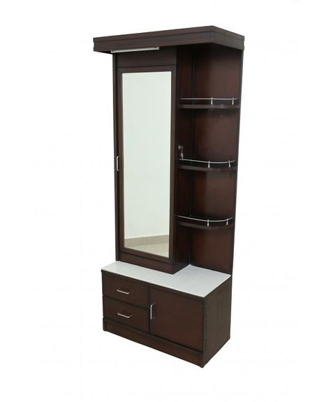 Espresso Dressing Table With Sliding Door Singardani Design, Open Closet Ideas, Dressing Table Mirror Design, Wooden Cupboard Design, Modern Dressing Table Designs, Art Deco Dressing Table, Dressing Design, Wooden Cupboard, Modern Cupboard Design