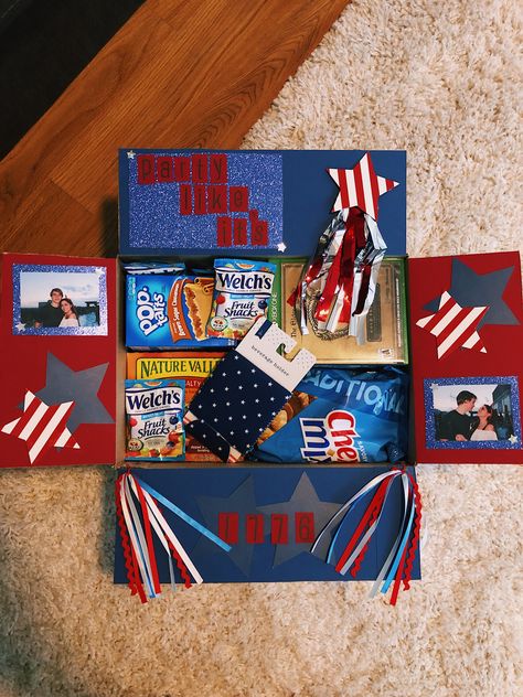 Military Care Package Ideas, Deployment Care Package Ideas, Deployment Ideas, Welches Fruit Snacks, Usmc Quotes, Military Box, Birthday Care Packages, Deployment Care Packages, Military Care Package