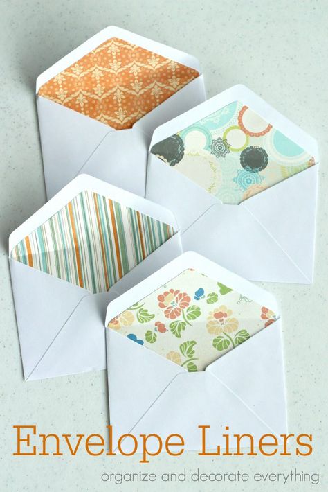 custom made envelope liners add a personal touch to cards and letters Snail Mail Crafts, Decorative Envelopes, Do It Yourself Ideas, How To Make An Envelope, Decorated Envelopes, Paper Crafts Card, Envelope Liner, Best Crafts, Crafts Paper