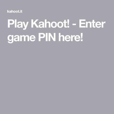 Play Kahoot! - Enter game PIN here! Game Based Learning, Online Quizzes, Learning Platform, Online Classes, Free Games, Art Lessons, Fortnite, Pins