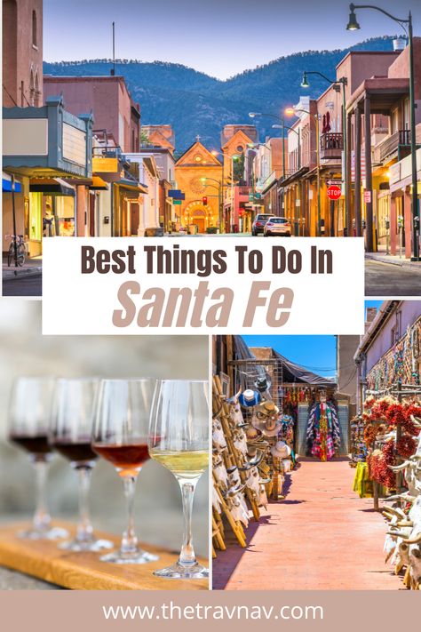 Look no further than this Santa Fe, New Mexico itinerary that gives you the best places to eat, play, and stay over a three-day period.  Click to learn more. New Mexico Vacation, Japanese Spa, New Mexico Road Trip, Mexico Itinerary, Route 66 Road Trip, Mexico History, Fall Vacations, Hotel Ideas, Sante Fe