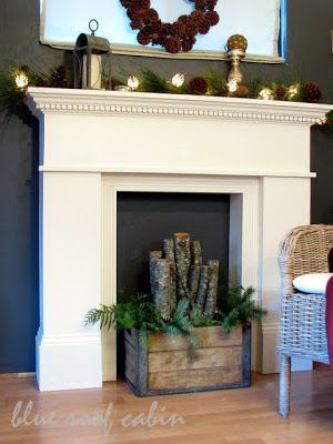 One of my favorite things to decorate is our fireplace mantle. I don’t know what mantles were originally designed for, but in today’s world it seems to be a spot solely designated for decor! And a spot we get to redecorate with every season! Fun right?! A faux fireplace is a wonderful option if you … Camino Shabby Chic, Faux Foyer, Faux Mantle, Diy Mantle, Faux Fireplace Mantels, Diy Mantel, Fake Fireplace, Faux Fireplace Diy, Blue Roof