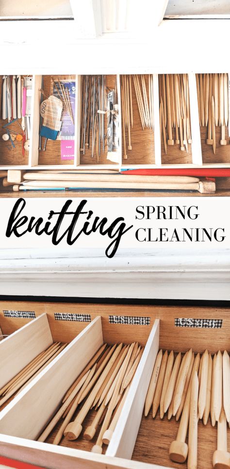 Organize Knitting Needles, Organizing Knitting Supplies, How To Store Knitting Needles, Knitting Supplies Organization, Knitting Needle Organization, Knitting Needle Storage Ideas, Knitting Organization Ideas, Knitting Storage Ideas, Knitting Room Ideas