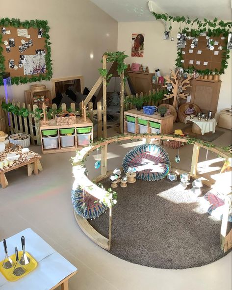 Boho Childcare Room, Curiosity Approach 2-3, Reggio Inspired Classrooms Preschool, Room Set Up Ideas, Hygge Classroom, Daycare Rooms Setup, Baby Room Ideas Early Years, Room Setup Ideas, Mini Home Gym