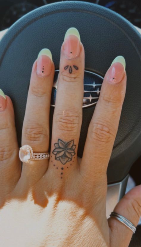 Womens Thumb Tattoos, Finger Tat Cover Up, Lotus Tattoo Finger, Lotus Flower Tattoo Finger, Lotus Finger Tattoos For Women, Finger Tattoo Cover Up Ideas For Women, Finger Tattoos Lotus, Finger Tattoo Coverup, Finger Tattoos Cover Up