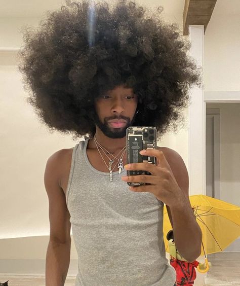 Full Afro Hairstyles Men, Long 4c Hair Men, Mens Natural Hairstyles, Long Afro Hairstyles, Black Men Hairstyles Long, Black Men With Long Hair, Black Men Afro, Black Hairstyles Men, Black Male Hairstyles