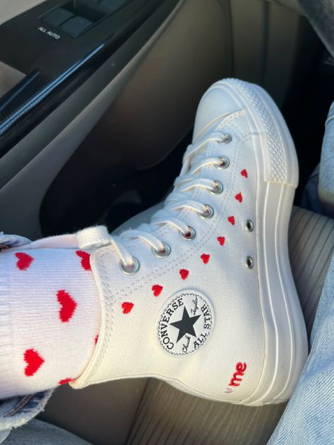 Heart Socks, Converse, Socks