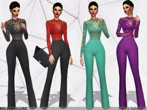 belal1997's belaloallure_najwa jumpsuit Modern Jumpsuit, Sims 4 Tsr, Royal Clothes, Sims Clothes, Cake Drawing, Pelo Sims, Sims 4 Children, Formal Jumpsuit, Clothing Female