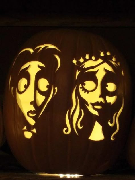 Corpse Bride! Corpse Bride Pumpkin Carving, Corpse Bride Pumpkin, Halloween Pumpkin Stencils, The Corpse Bride, Pumpkin Carving Stencils, Disney Pumpkin Carving, Pumkin Carving, Halloween Pumpkin Carving Stencils, Carving Stencils