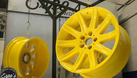 Espos - Yellow Rims - PCO Powder Coating Equipment, Powder Coating System, Painted Vinyl, Spray Booth, Shoe Boot, Powder Paint, Liquid Paint, Homemade Tools, Diy Metal