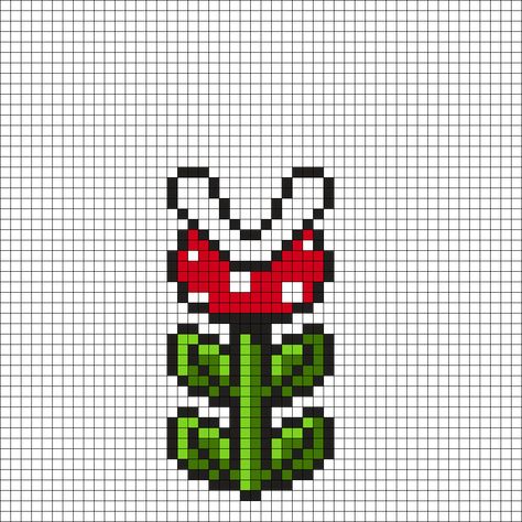 Piranha Plant Perler Bead Pattern | Bead Sprites | Misc Fuse Bead Patterns Plant Perler Bead Patterns, Piranha Plant, Canvas Coasters, Plastic Canvas Coasters, Fuse Bead Patterns, Pattern Maker, Kandi Patterns, Bead Sprite, Photo Pattern