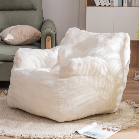 Large Bean Bag Chairs, Faux Fur Bean Bag, Fur Bean Bag, Large Bean Bags, Adult Bean Bag Chair, Bean Bag Chairs, Bag Chairs, Teddy Fabric, Bean Bag Sofa