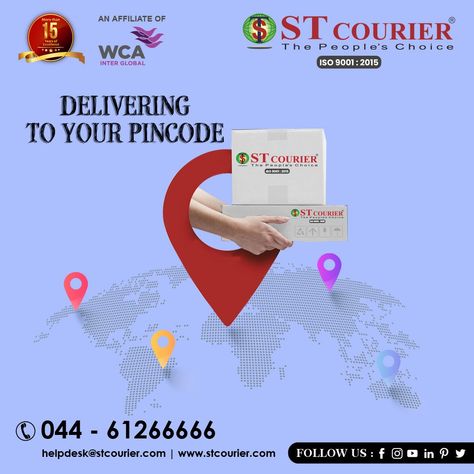 ST Courier is not just a delivery partner, we are more than that. Quality service is our motto and we have been following the consistent superior quality over the time and that's why we are always The People's Choice. For more details about our services please visit http://stcourier.com For enquiries : 044 - 61266666 Email id : helpdesk@stcourier.com For hiring : career@stcoutier.com #STCourier #ST #courier #delivery #logistics #courierservice #shipping #cargo #deliveryservice Courier Service Creative Ads, Gold Art Deco Pattern, Skin Quotes, Beauty Skin Quotes, Social Media Marketing Planner, Marketing Planner, Deco Pattern, Email Id, Art Deco Pattern