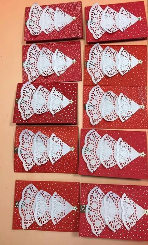 Julkransar Diy, Christmas Cards Kids, Christmas Crafts For Kids To Make, Christmas Tree Cards, Christmas Card Crafts, Preschool Christmas, Easy Christmas Crafts, Easy Christmas Diy, Diy Christmas Cards