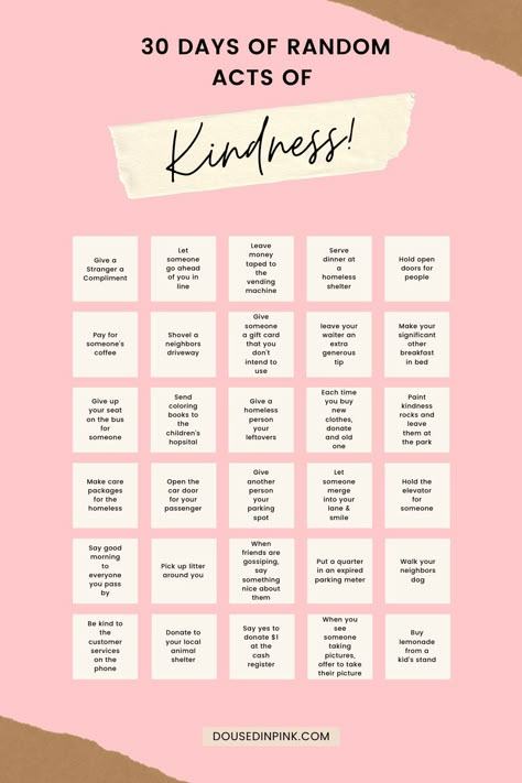 Kindness Tips, Raok Ideas, Kindness Ideas For Adults, Small Acts Of Kindness Ideas, Nice Things To Do For People Random Acts, Kind Things To Do For Others, Kindness Ideas, Acts Of Kindness Ideas, Act Of Kindness