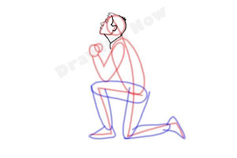 Person Kneeling Drawing Reference, Person On Knees Reference, Knee Drawing, Man Kneeling, Drawing Lessons For Kids, Person Drawing, Body Base Drawing, Easy Drawings For Kids, Body Reference Drawing