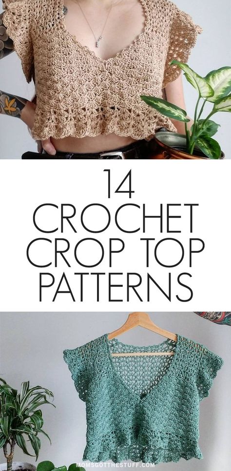 Once the weather heats up, you'll love these crochet crop top patterns that are perfect for the summer. Wear your crochet top to the beach and more. Crochet Patterns Womens Tops, Plus Size Top Pattern, Crochet Beach Wear Pattern, Crochet Crop Top Pattern Free, Crochet Top Pattern Summer, Diy Crochet Top, Crochet Beach Wear, Tube Top Outfits, Crop Top Pattern