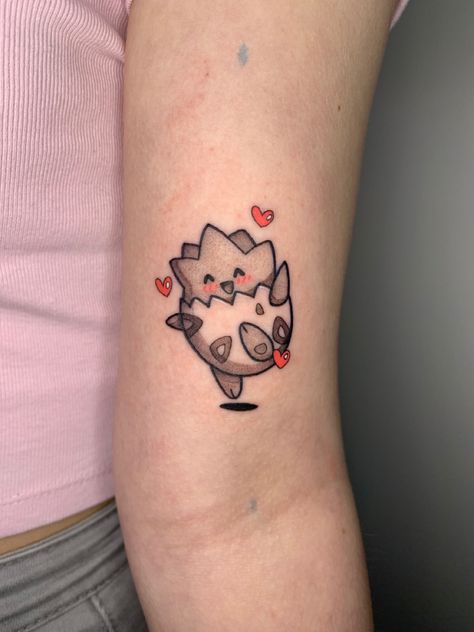 Cute togepi tattoo Small Spiritual Tattoos, Pokemon Tattoos, Small Tattoo Ideas, Spiritual Tattoos, Small Tattoo, Pikachu, Tattoo Ideas, Cover Up, Pokemon