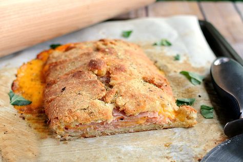 Ham and Cheese Keto Stromboli. Low carb, LCHF, Diabetic #breakfast #lunch #pork Ham And Cheese Keto, Keto Stromboli, Cheese Keto, Stromboli Recipe, People Food, Foods To Avoid, Ham And Cheese, Ketogenic Recipes, Keto Dinner